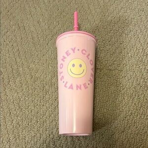 Stoney Clover Lane Pink and Yellow Smiley Face Party Favor Tumbler